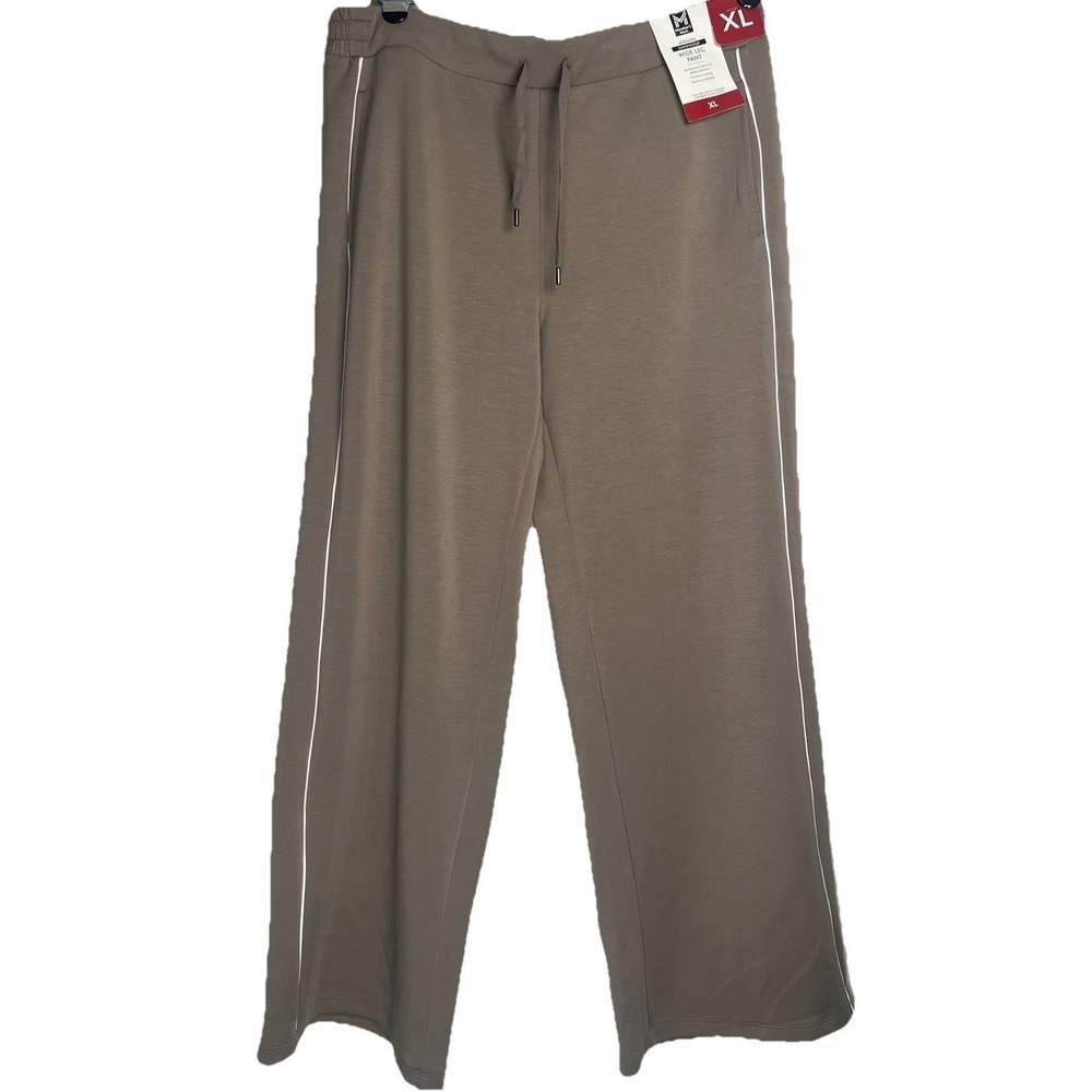 Member's Mark Womens Sandwash Wide Leg‎ Pant Grey/Brown XL New Tags Drawstring